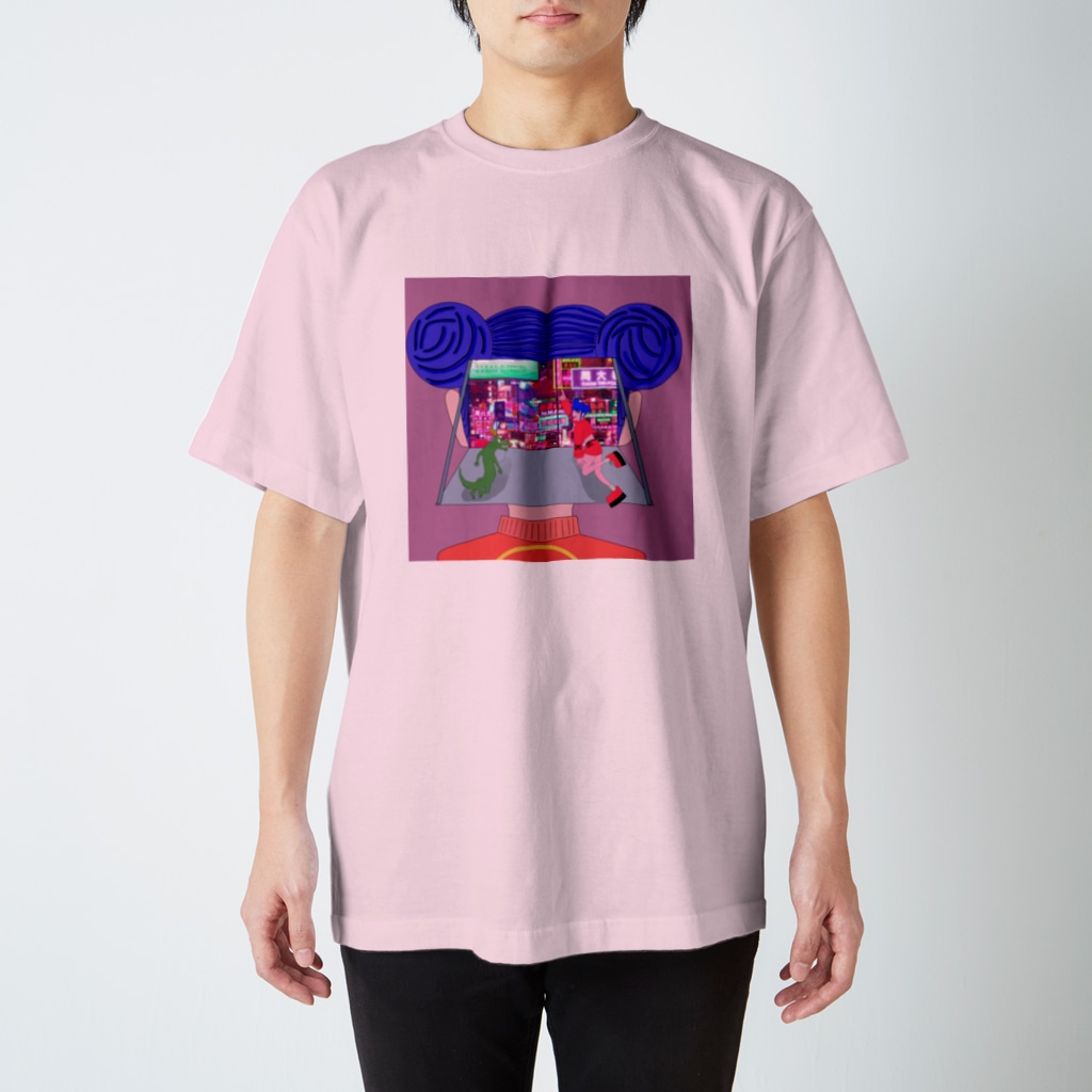 （ID+R)ealのチャイニーズ電脳少女 Regular Fit T-Shirt