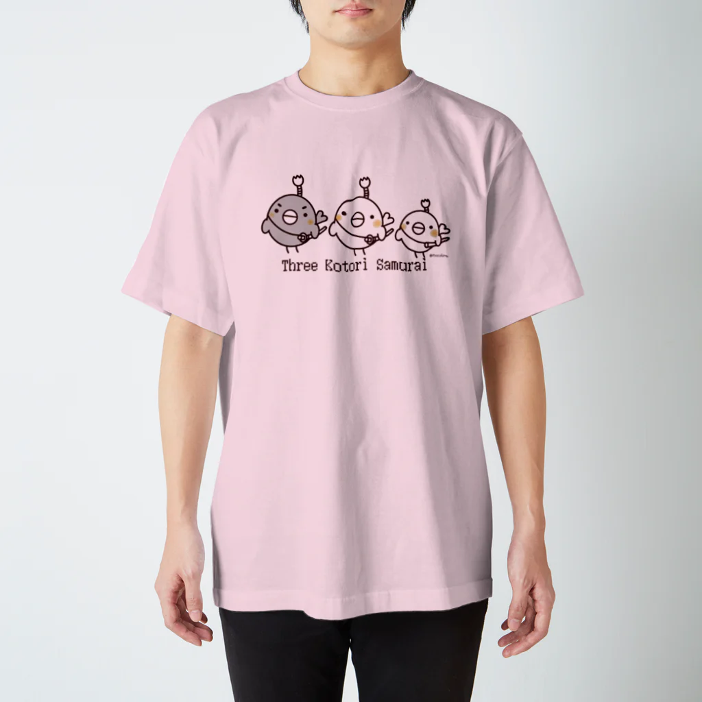 Piyocoloreの三匹のコトリ侍 スタンダードTシャツ