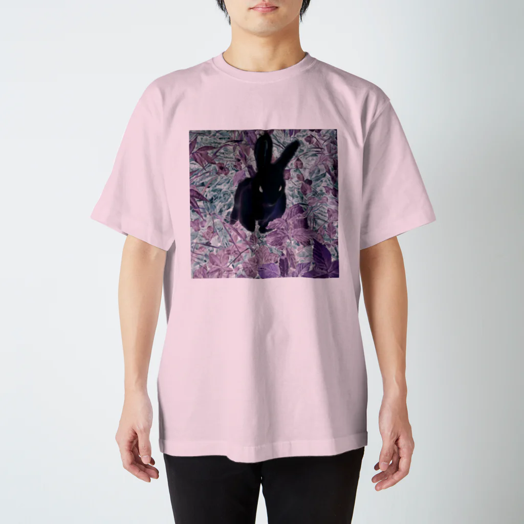 rabbit & bunniesのウサギ（反転） スタンダードTシャツ