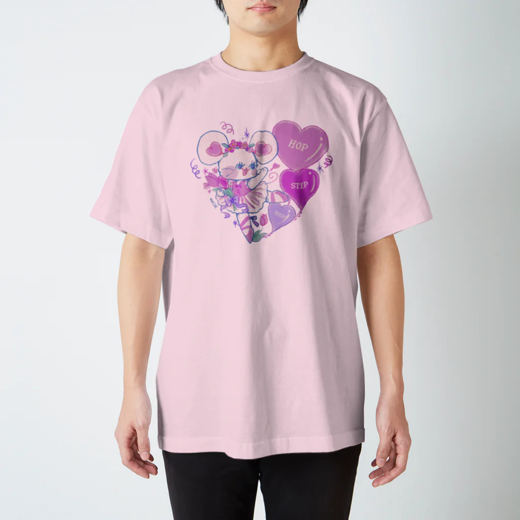 ちゃめっこまうすのHOP STEP TULIP Regular Fit T-Shirt