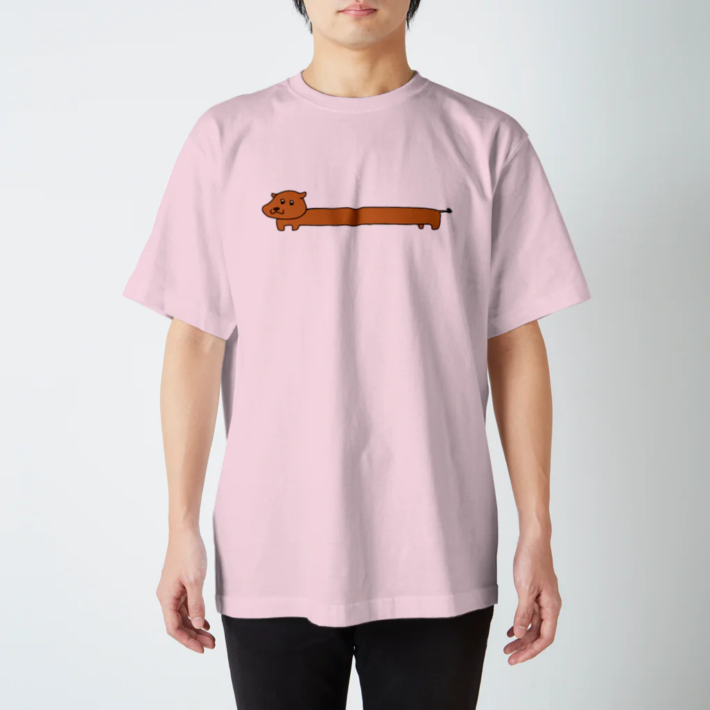 手描きのエトセトラの長い犬 Regular Fit T-Shirt