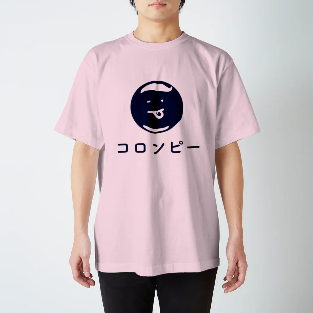 colon-pのコロンピさんTシャツ2016夏ブルーロゴ スタンダードTシャツ