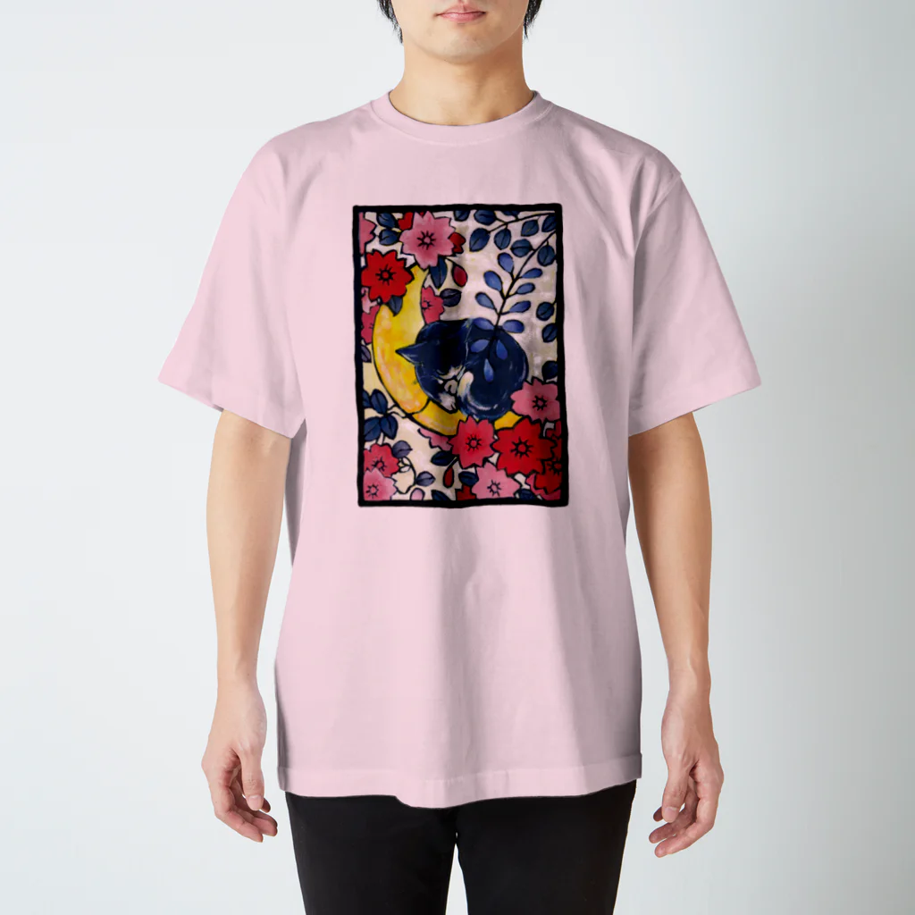 むらかみしのの青猫花猫〜桜藤〜 スタンダードTシャツ