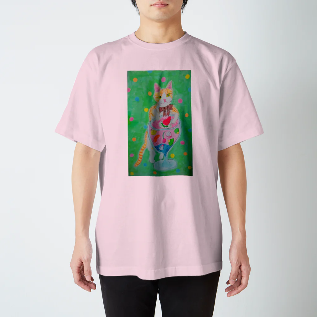 chaton de gateauxのネコとフルーツソーダ Regular Fit T-Shirt