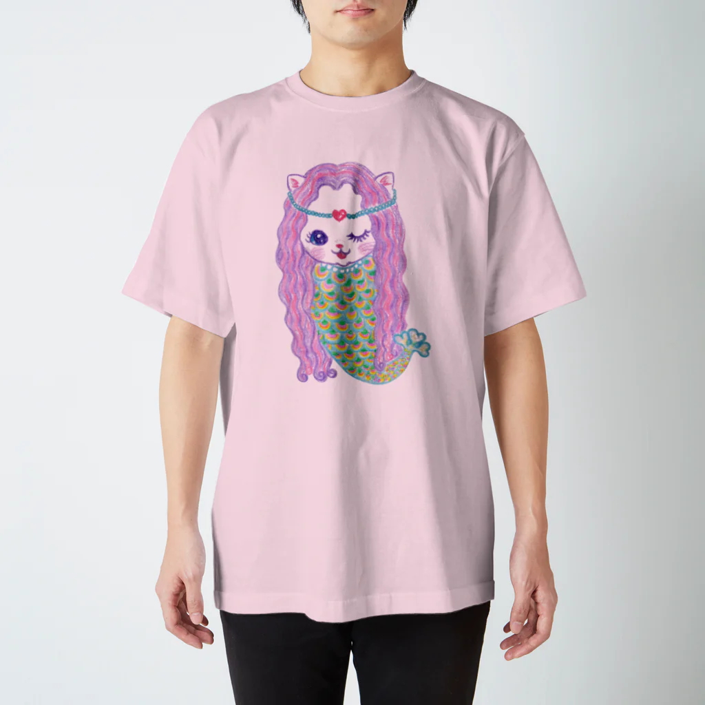 メルティカポエミュウのあまびゑにゃん(せなかに天使の羽) Regular Fit T-Shirt