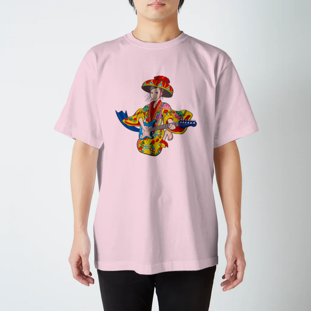 KOMIDESIGN_SUZURISHOPの琉球ROCK(琉球衣装女子) Regular Fit T-Shirt