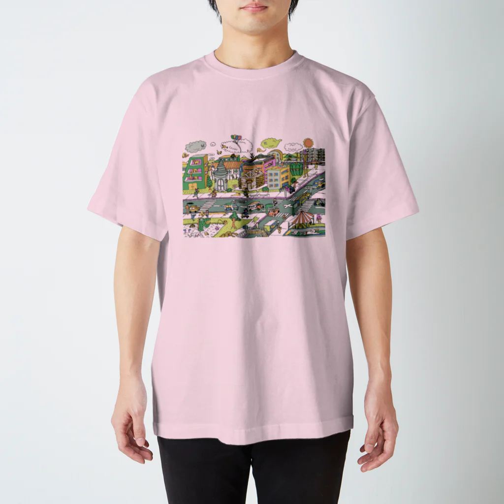 ショペジョンのポッピーな街 スタンダードTシャツ