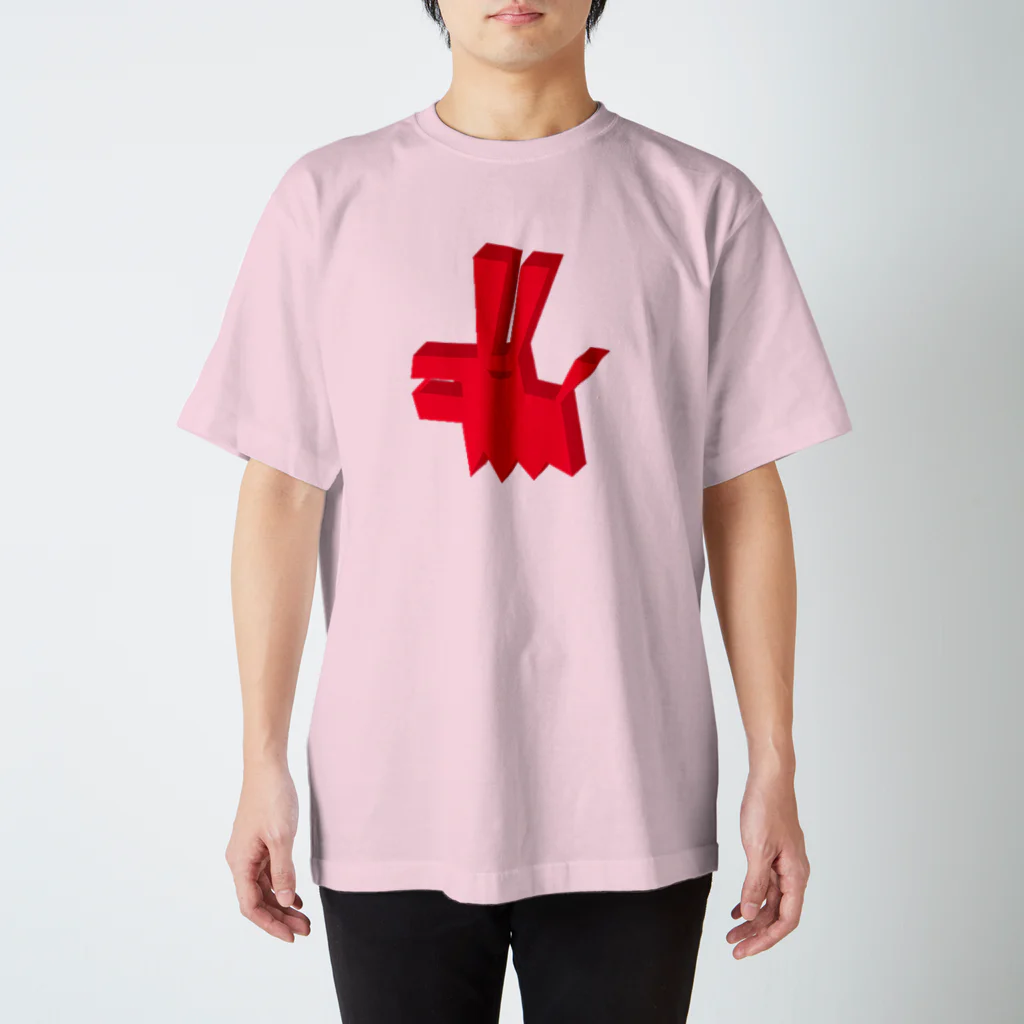 トキの赤うさぎ Regular Fit T-Shirt