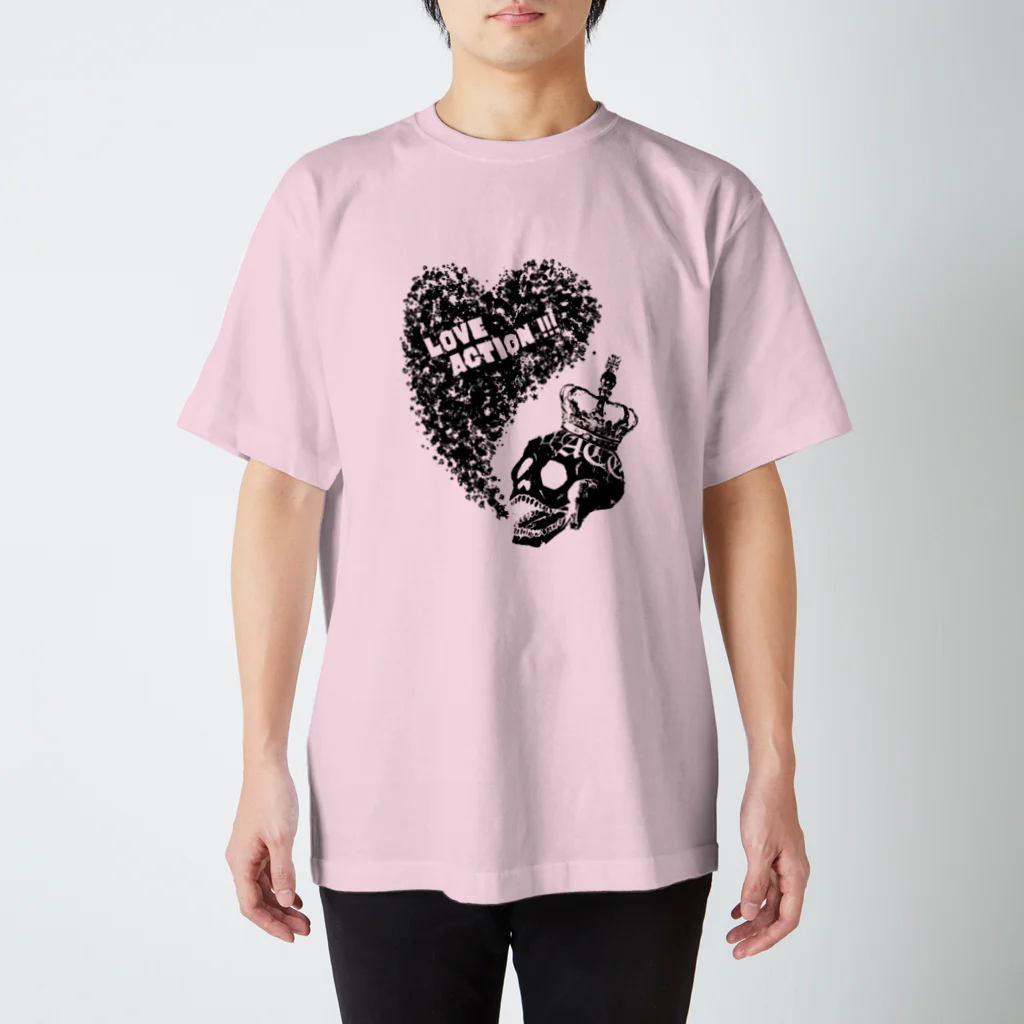 ATTactionのATTドクロ「LOVE action」Tシャツ スタンダードTシャツ