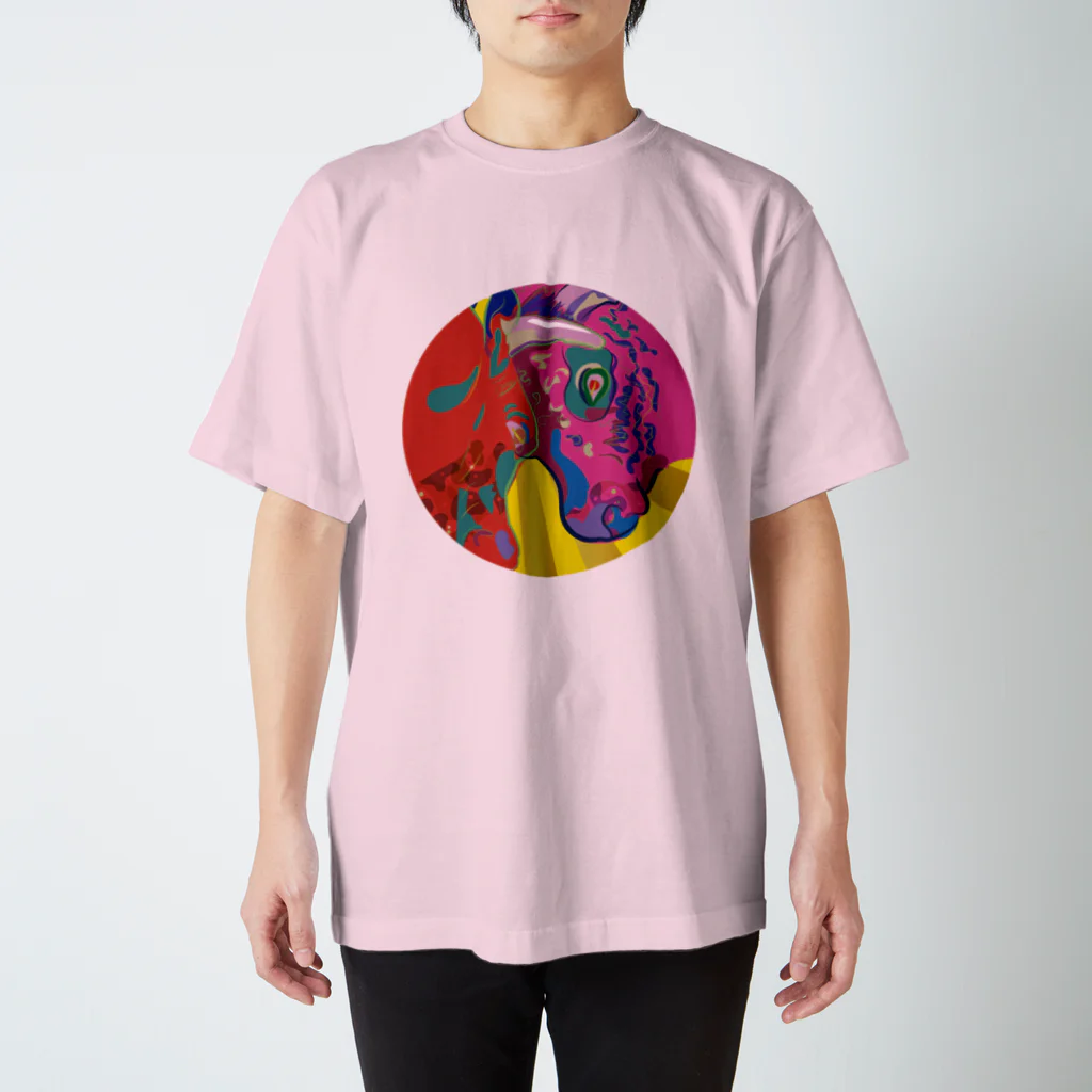 3eyesのZODIAC ox（丑）　円 Regular Fit T-Shirt