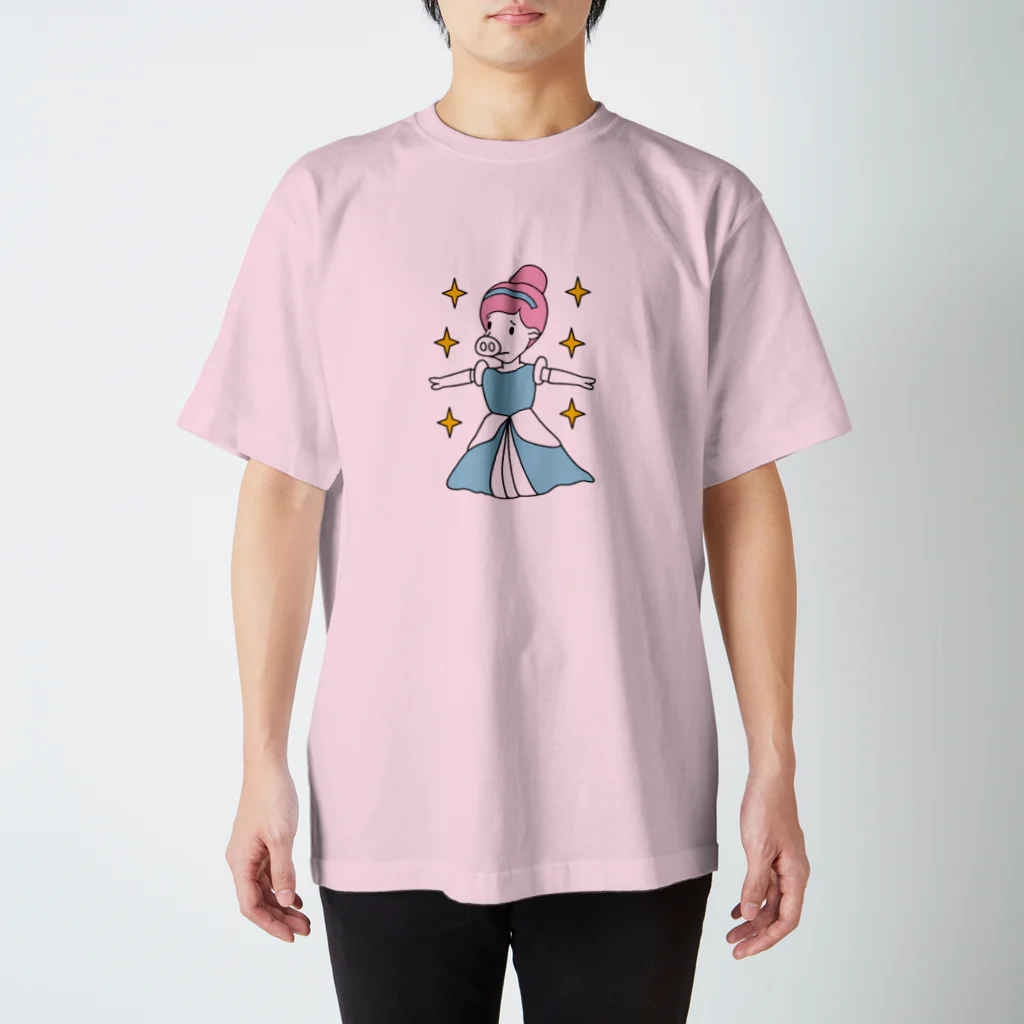 豚人イラストのパンダ武島のブタデレラ Regular Fit T-Shirt
