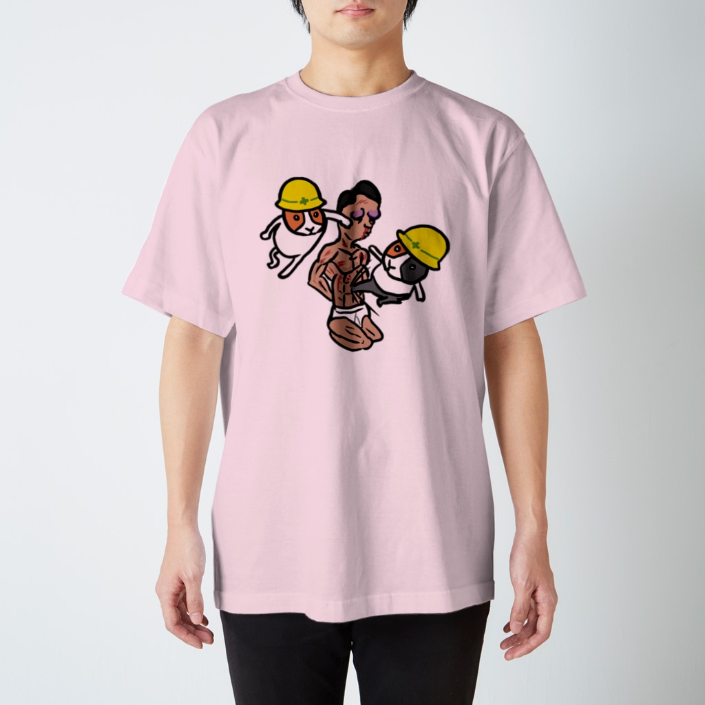 大谷 健太のペアルックヘルメットモルモット細マッチョフルボッコ Regular Fit T-Shirt