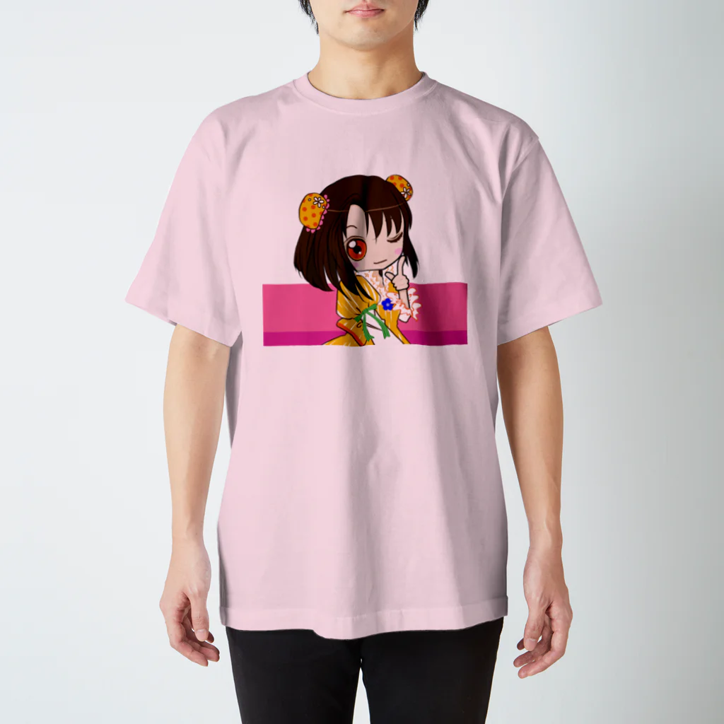 なないろlatte*の向日葵色の乙女🌻*pink スタンダードTシャツ