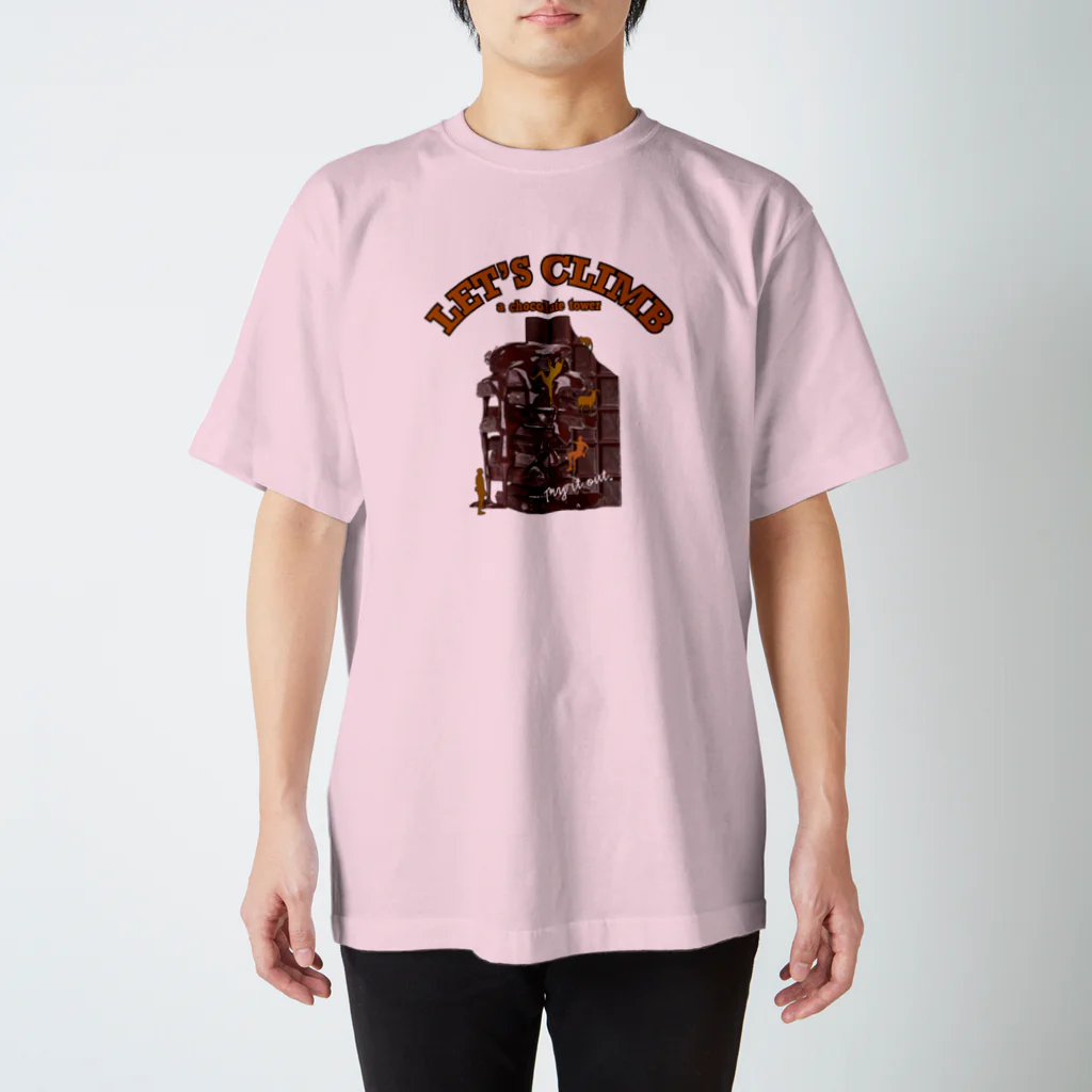 HIGEQLOのClimbing chocolate tower スタンダードTシャツ