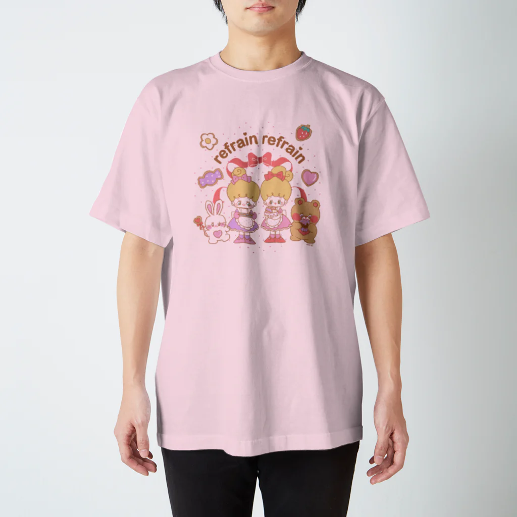 ちゃめっこまうすのrefrain refrain ♡ friends Regular Fit T-Shirt