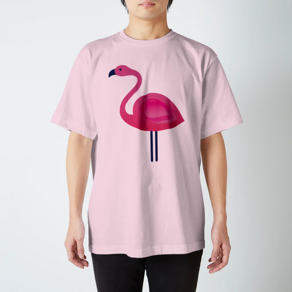 リラックス商会のゆるめのピンクフラミンゴ Regular Fit T-Shirt