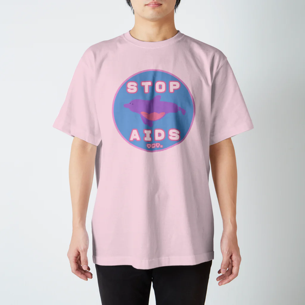 YMT.のCondom Dolphin【STOP AIDS】 Regular Fit T-Shirt