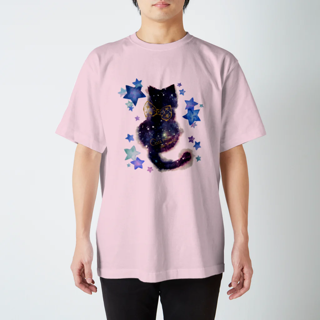 ぐるぐる洋品店の猫の銀河（Cats rule the world） スタンダードTシャツ