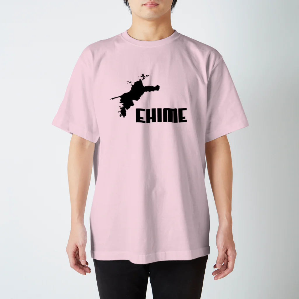 スクゥーマのEHIME-T　Black スタンダードTシャツ