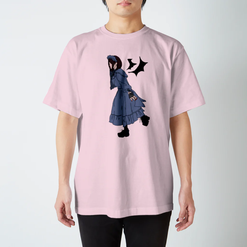 🤍一ノ瀬 彩 🐇⸒⸒ suzuri支店🤍のゴスロリ女子/無地【一ノ瀬彩】 スタンダードTシャツ