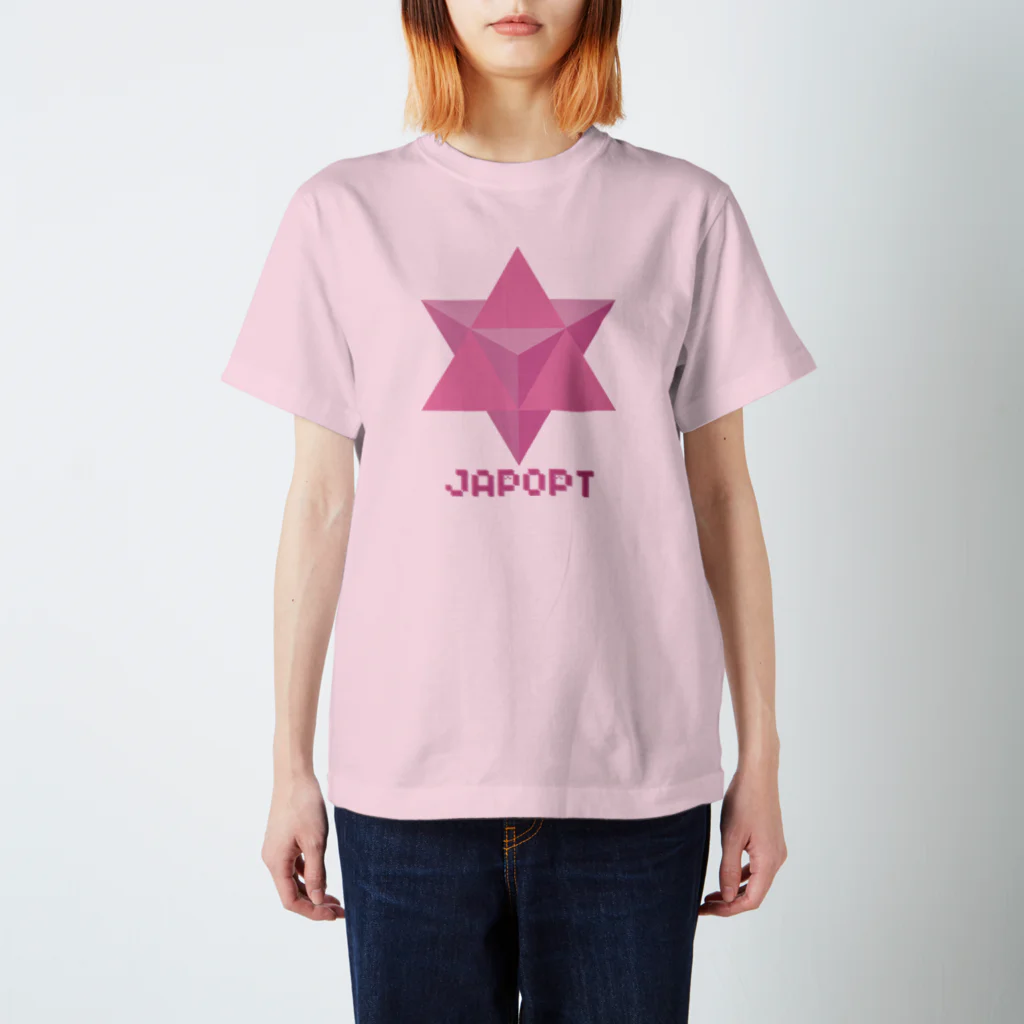 coolbeats🐝💓のJAPOPT-Star-shaped double regular tetrahedron Merkaba スタンダードTシャツ