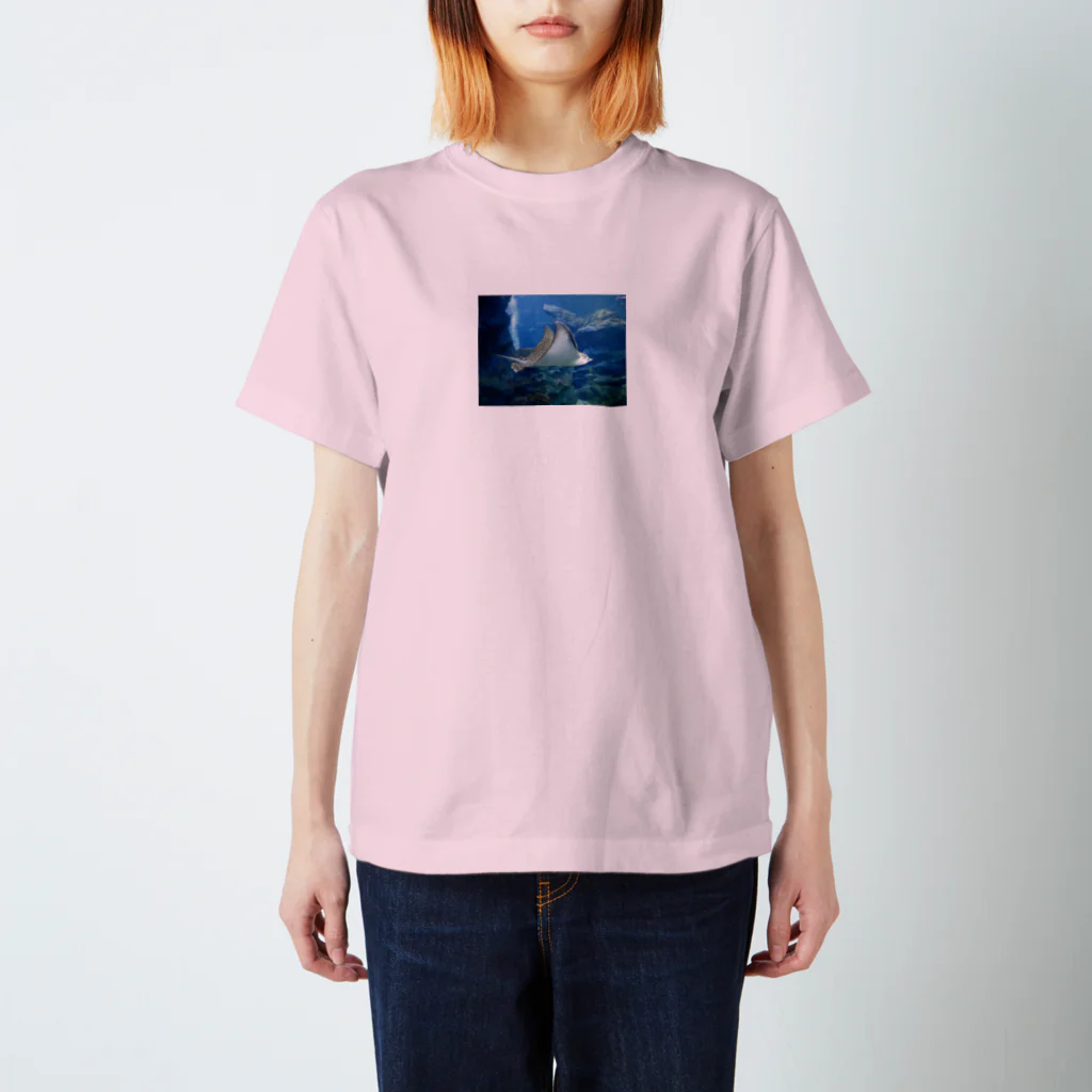 デザイナーショップfreedoor withトーマの自由に海中を飛ぶ魚＝マンタ Regular Fit T-Shirt