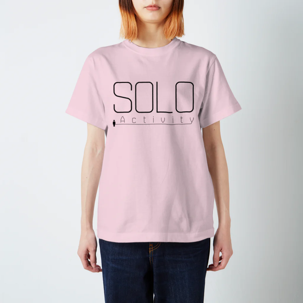 8garage SUZURI SHOPのSOLO Activity [Black] Regular Fit T-Shirt