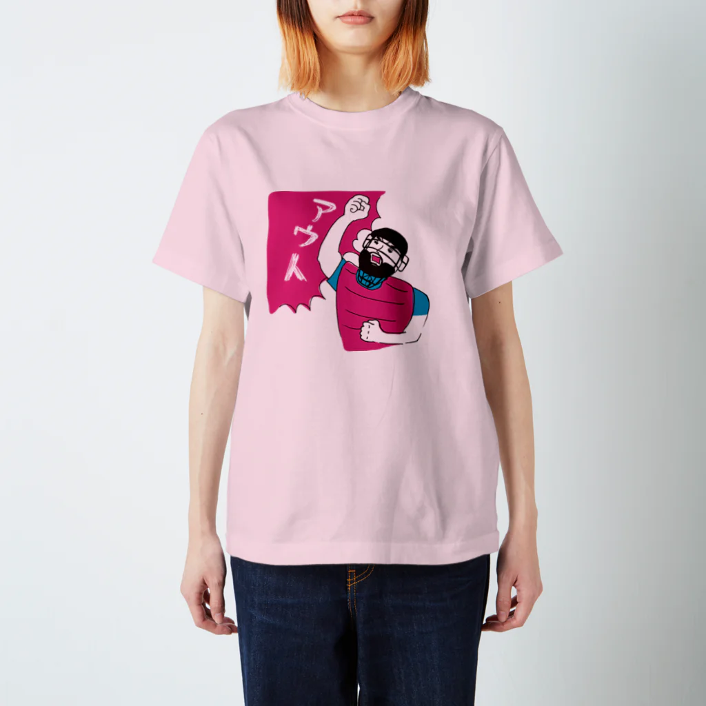 OKAMEの野球シリーズ　アウト スタンダードTシャツ