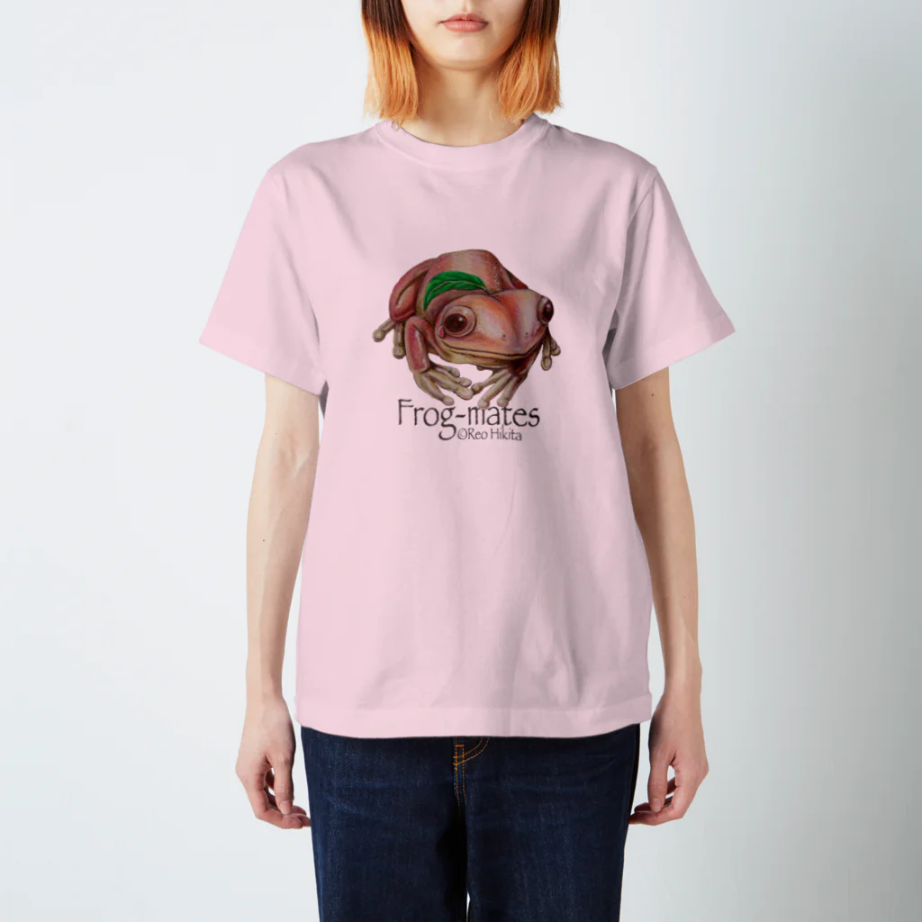 引田玲雄 / Reo Hikitaのカエルメイト(Frog-mates)より「モモガエル」 スタンダードTシャツ