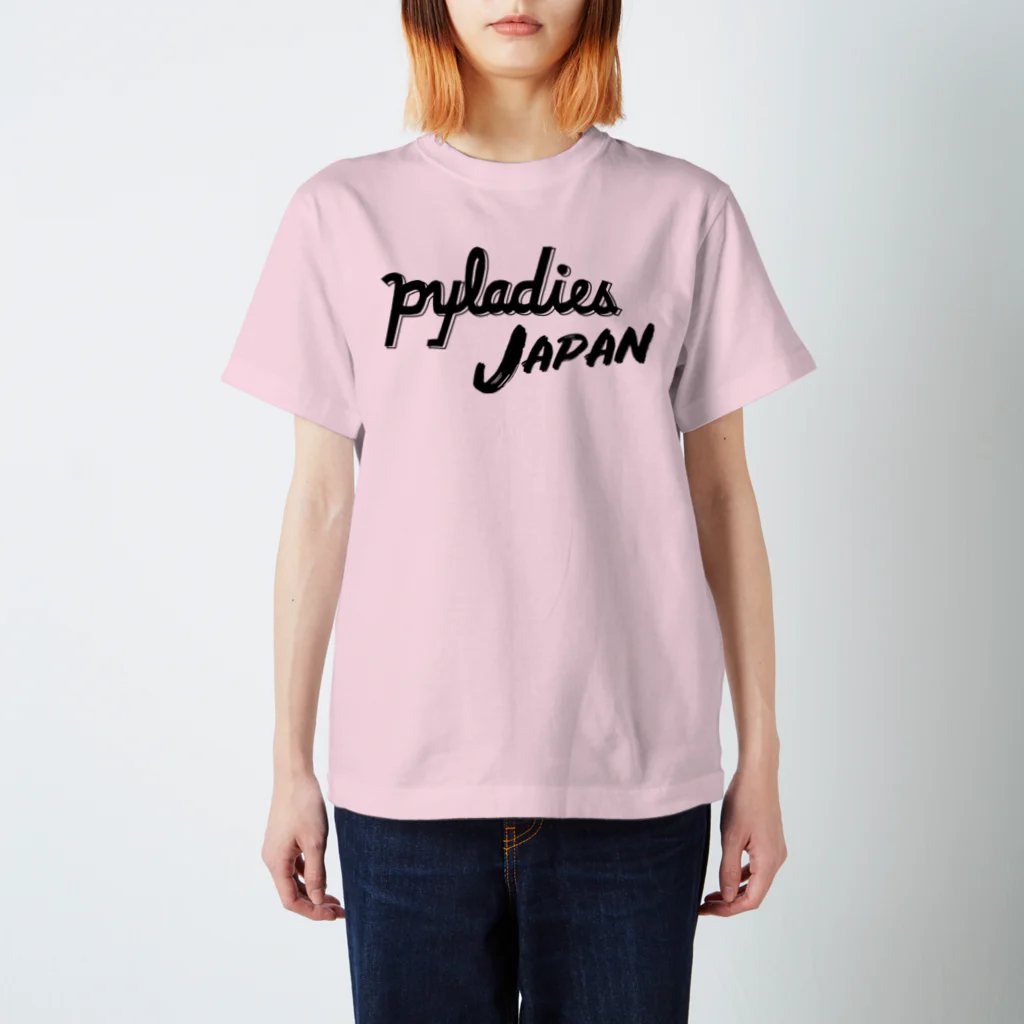 PyLadiesTokyoのPyLadies Japan 黒文字ver スタンダードTシャツ