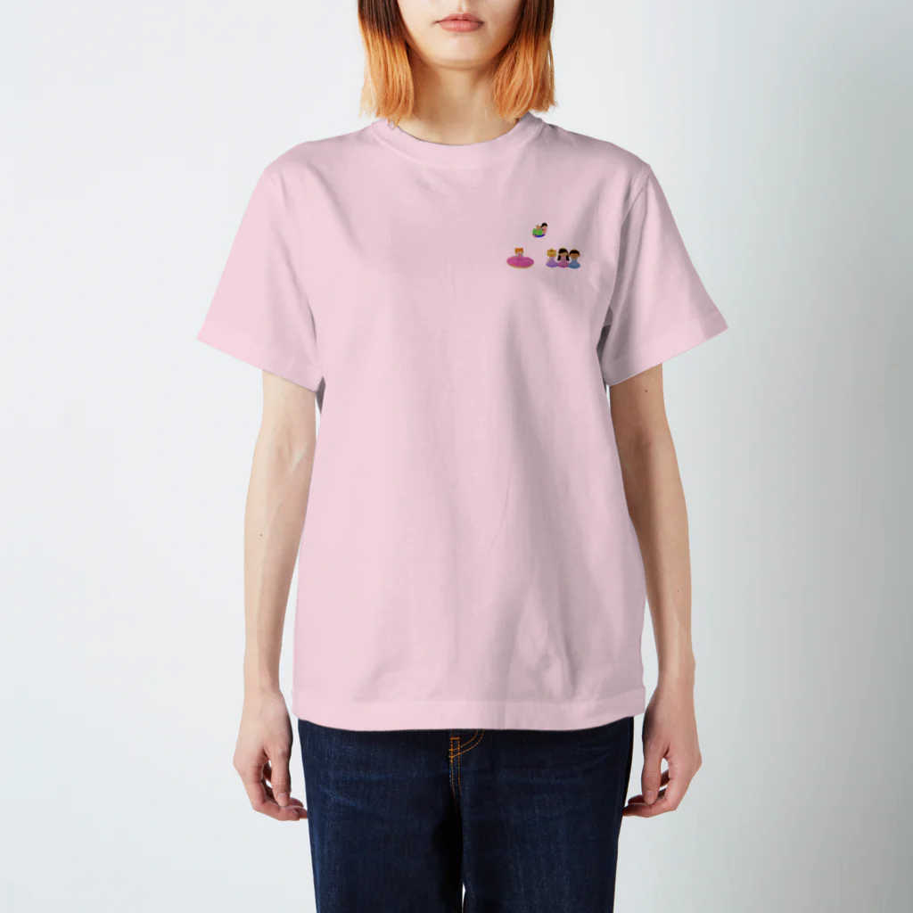 エレファント先生と虹色こどもたちの虹色こどもたち Regular Fit T-Shirt