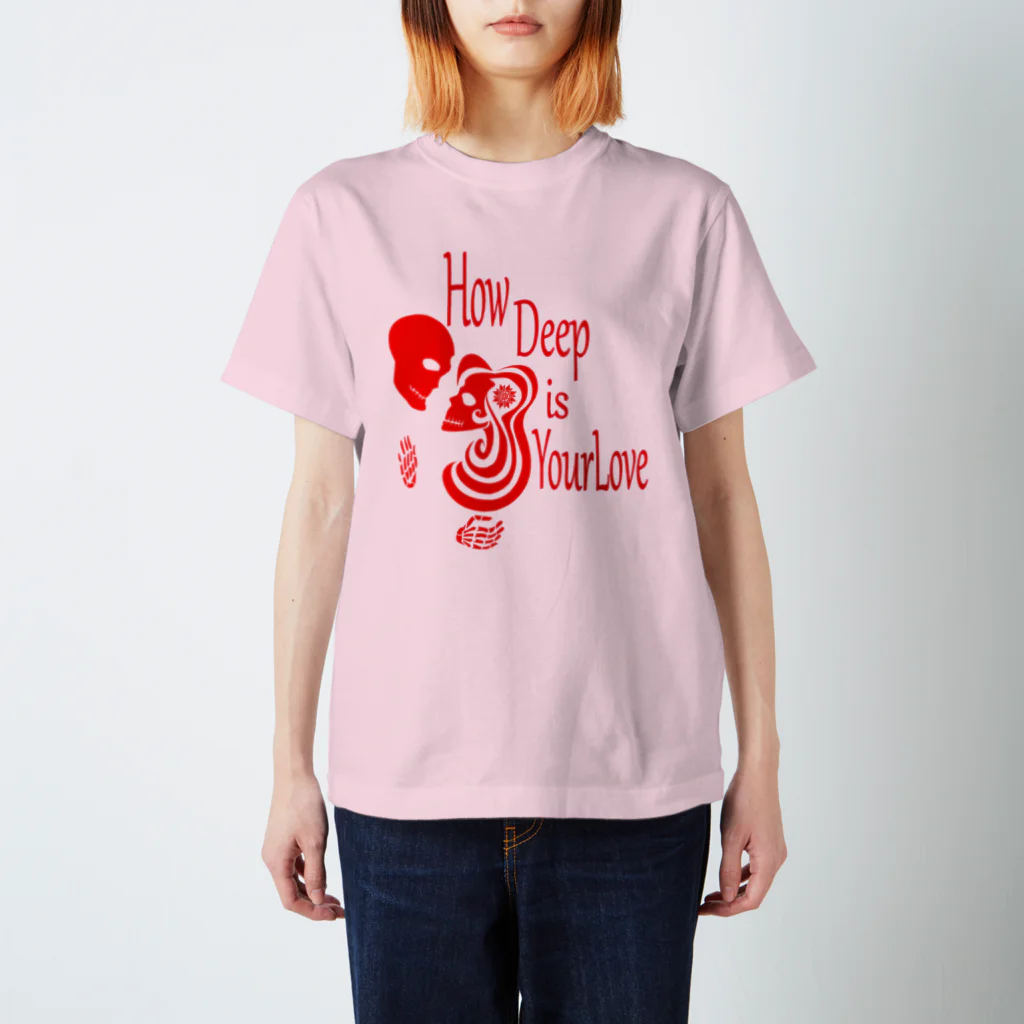 『NG （Niche・Gate）』ニッチゲート-- IN SUZURIのHow Deep Is Your Love（赤） スタンダードTシャツ