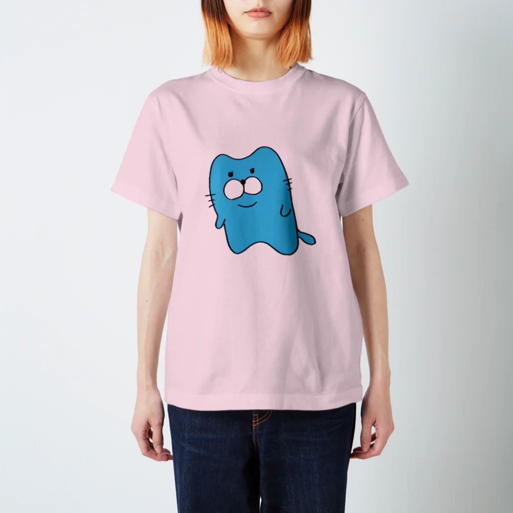 鈴木まろん家のゆるっとにゃんこブルー スタンダードTシャツ