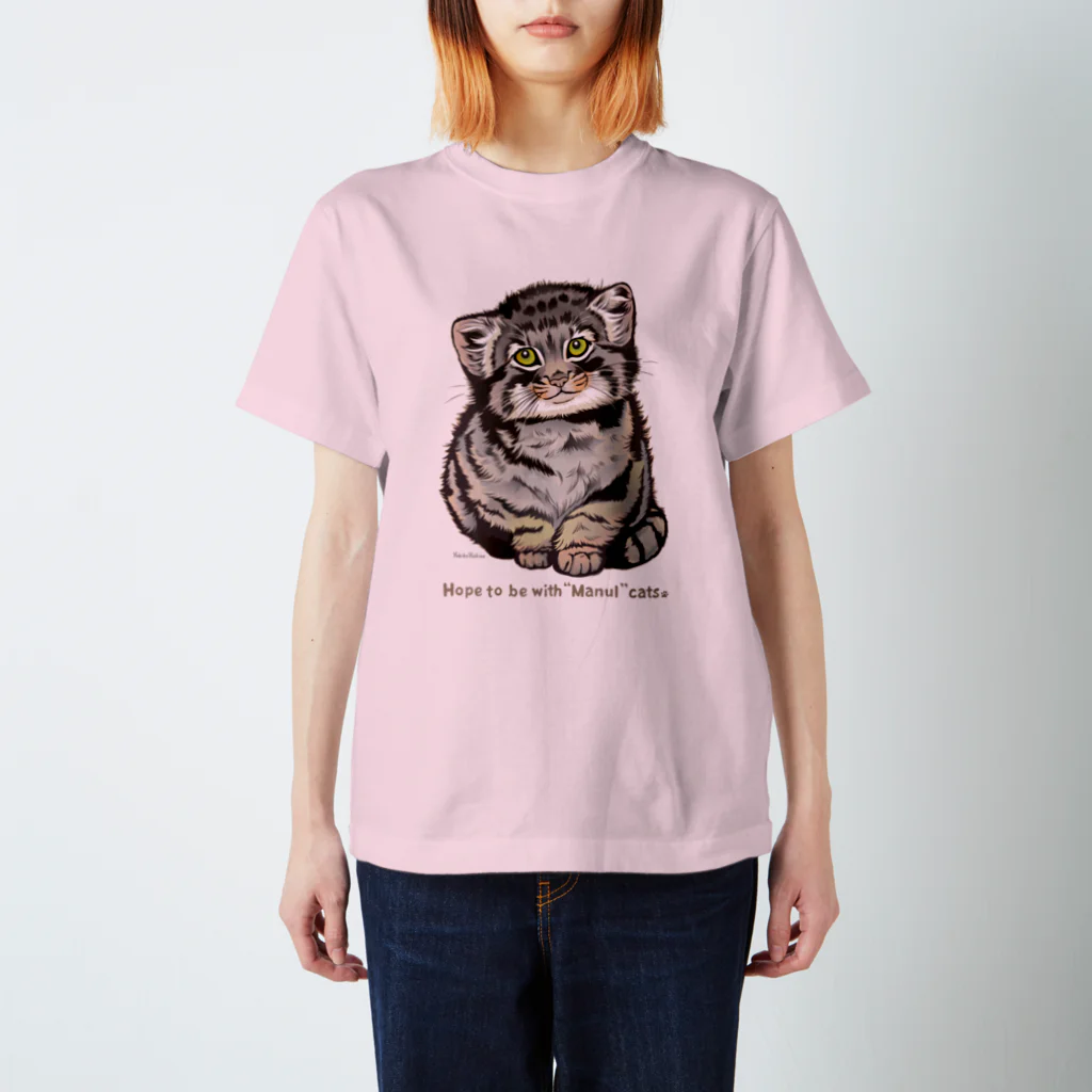 MUSEUM LAB SHOP MITのManul＊こまぬるちょこん スタンダードTシャツ