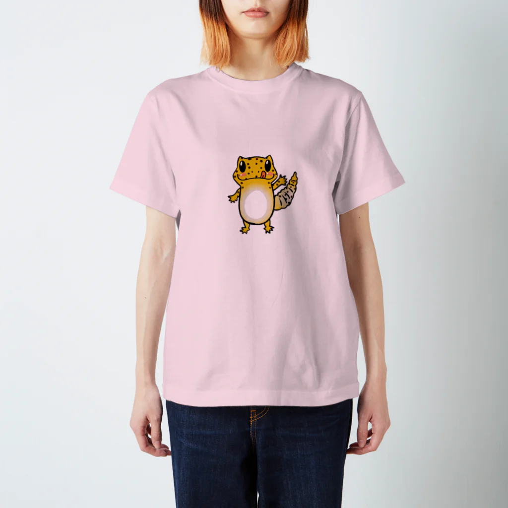 お絵描き看護師のレオパイラストグッズ スタンダードTシャツ