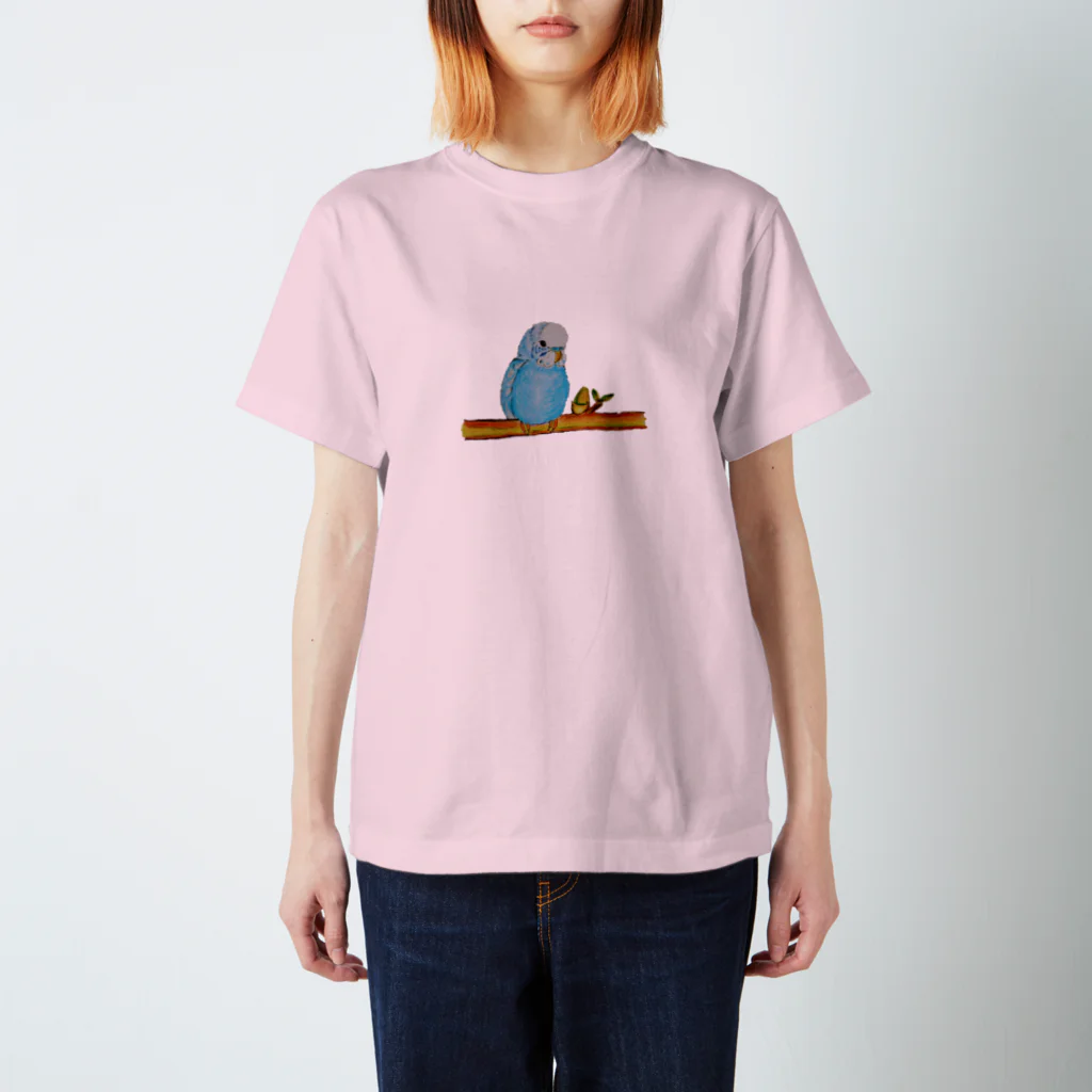 SHIROKOARAのもふもふセキセイインコ Regular Fit T-Shirt