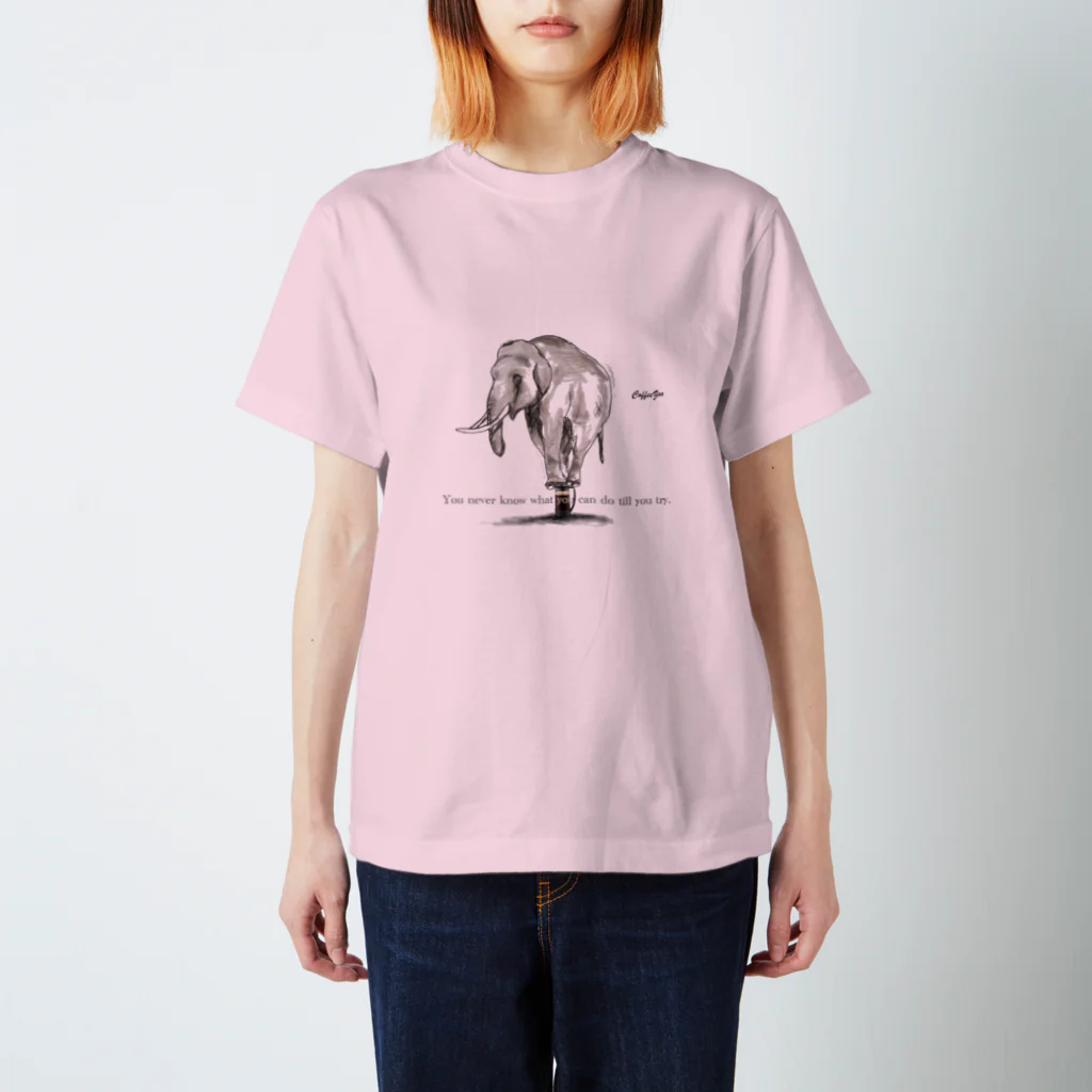 マイペースカフェのcaffe Zoo Elephant スタンダードTシャツ