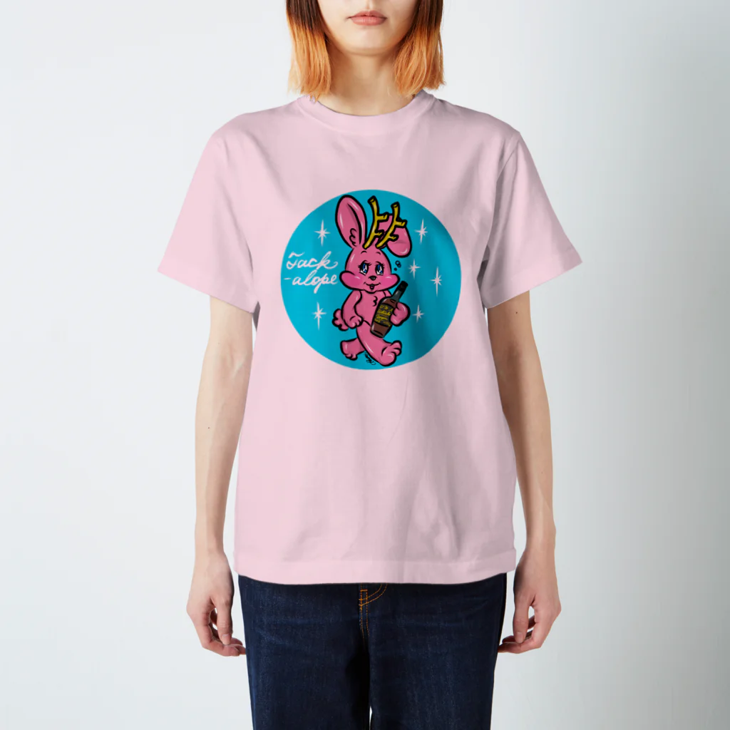 【KING&QUEEN】♡ハニー画伯のWONDER ROOM♡のジャッカロープくん:BEST HIT UMAシリーズ💫 スタンダードTシャツ