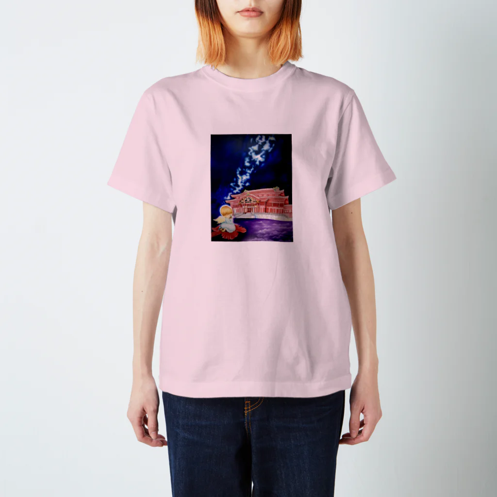 チョークアートゆらり沖縄の沖縄の華 スタンダードTシャツ