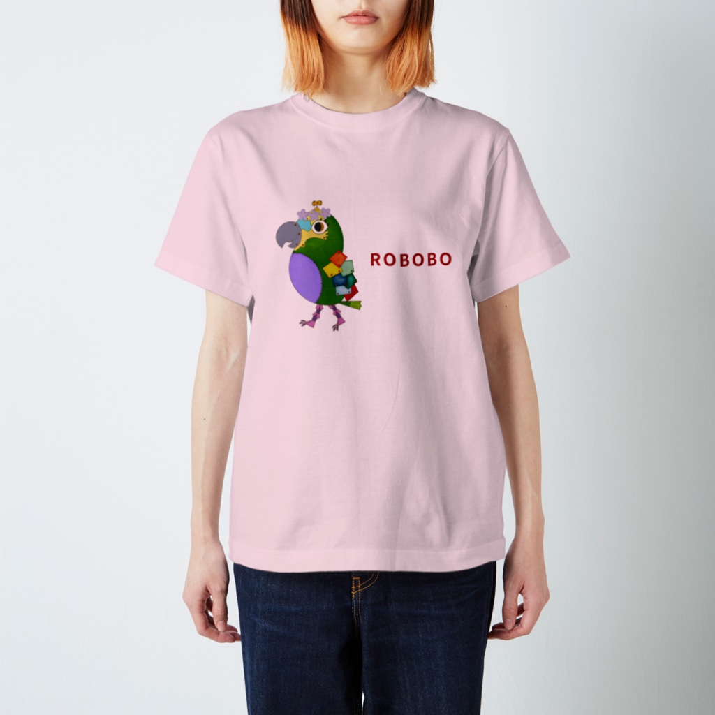 ねこぜや のROBOBO アオボウシインコ Regular Fit T-Shirt