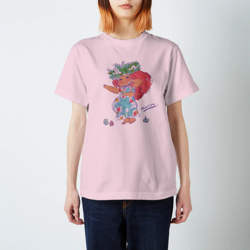 花咲マリサ　オンラインショップのCute Hula Girl / フロントプリントTシャツ Regular Fit T-Shirt