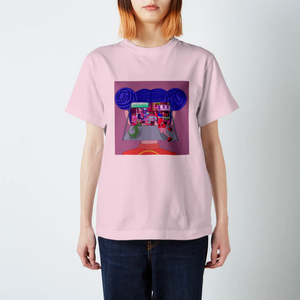 （ID+R)ealのチャイニーズ電脳少女 スタンダードTシャツ