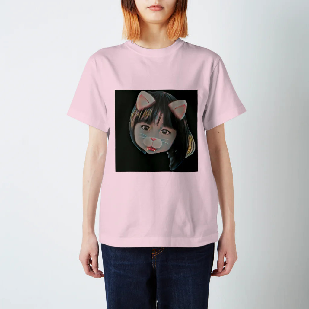 農民投資家いも子の小悪魔ねこちゃん Regular Fit T-Shirt