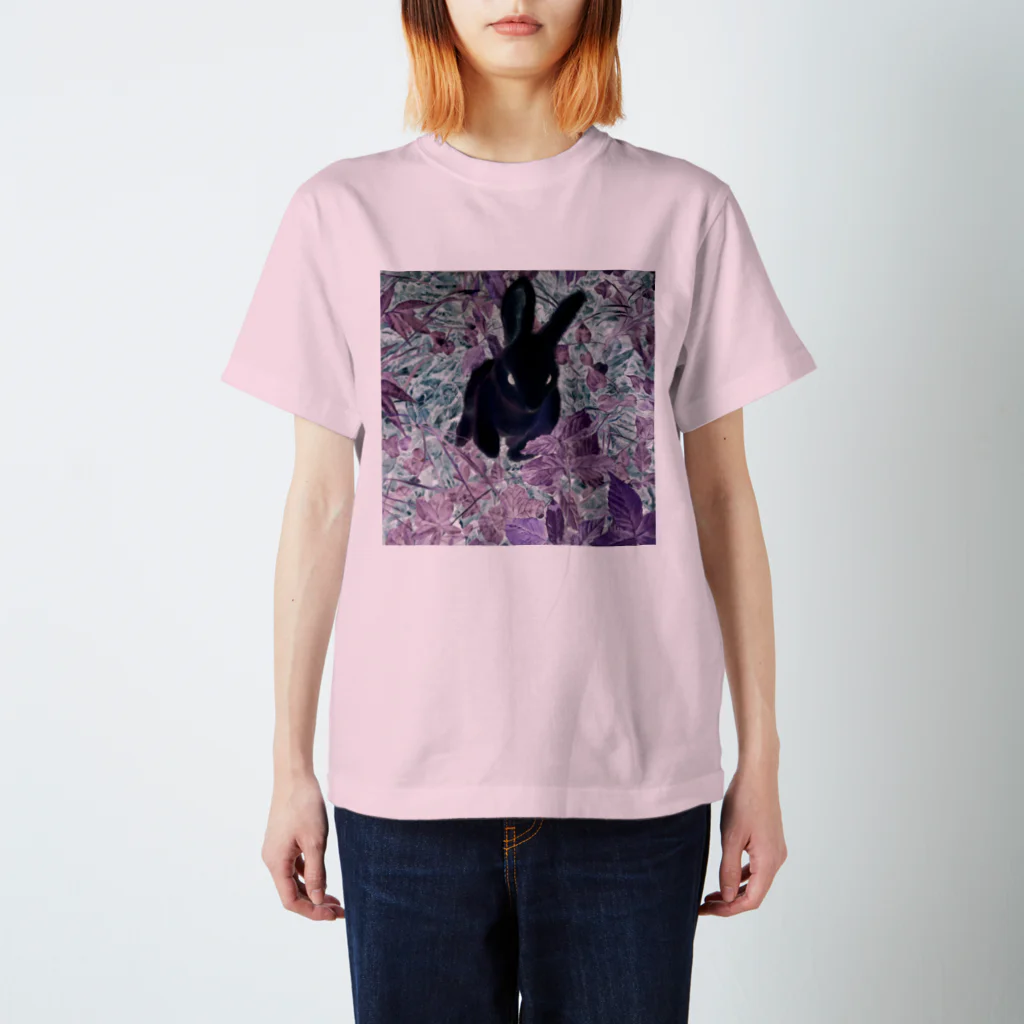 rabbit & bunniesのウサギ（反転） スタンダードTシャツ
