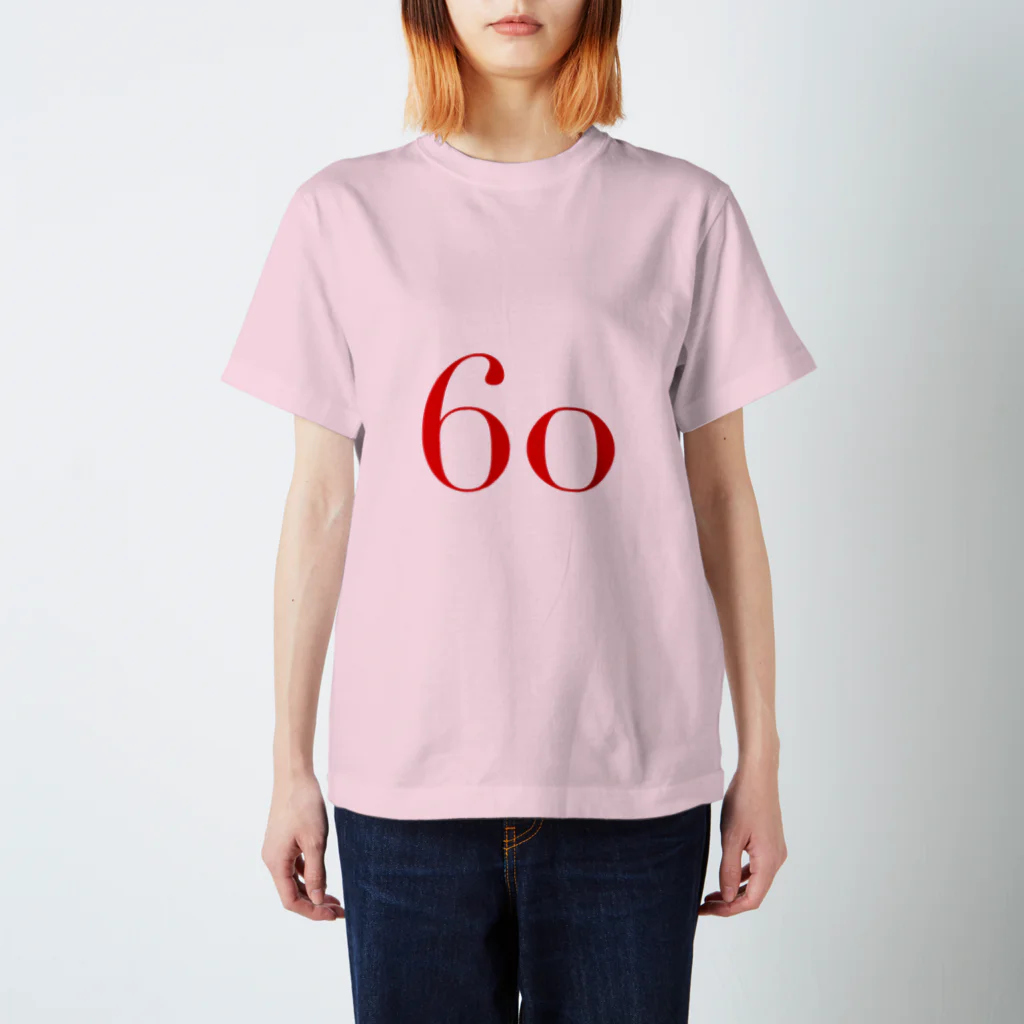 ふしめTシャツの60歳のふしめ (Red) スタンダードTシャツ