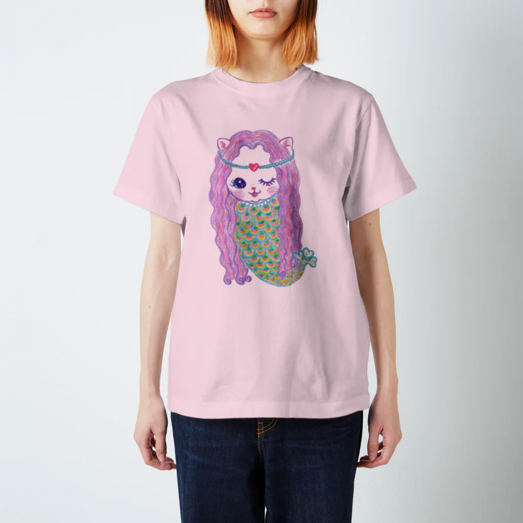 メルティカポエミュウのあまびゑにゃん(せなかに天使の羽) Regular Fit T-Shirt