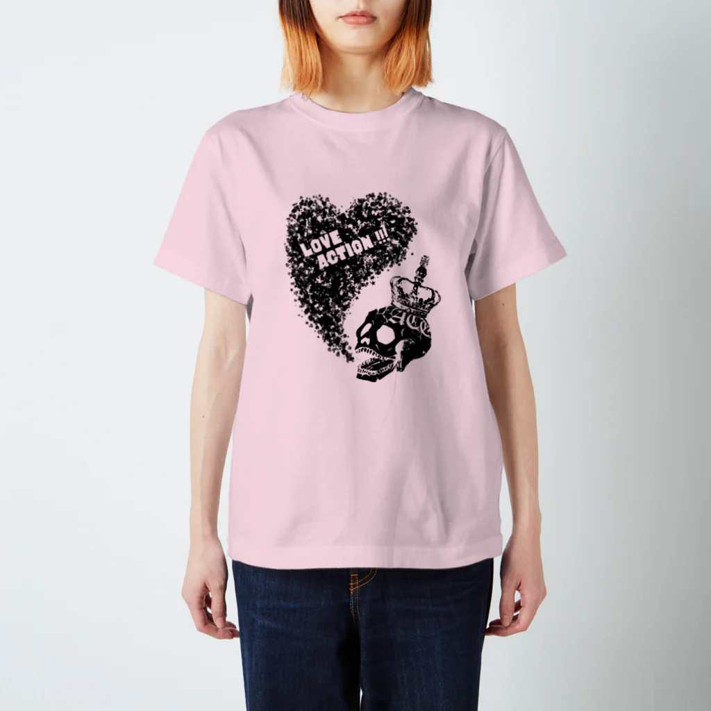 ATTactionのATTドクロ「LOVE action」Tシャツ スタンダードTシャツ