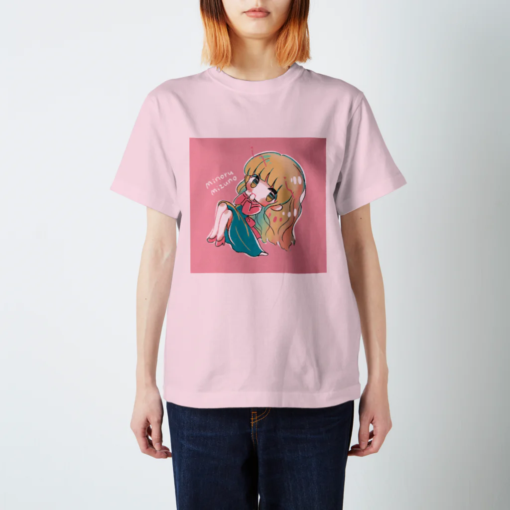 水乃みのるのおしゃれ・ピンク スタンダードTシャツ