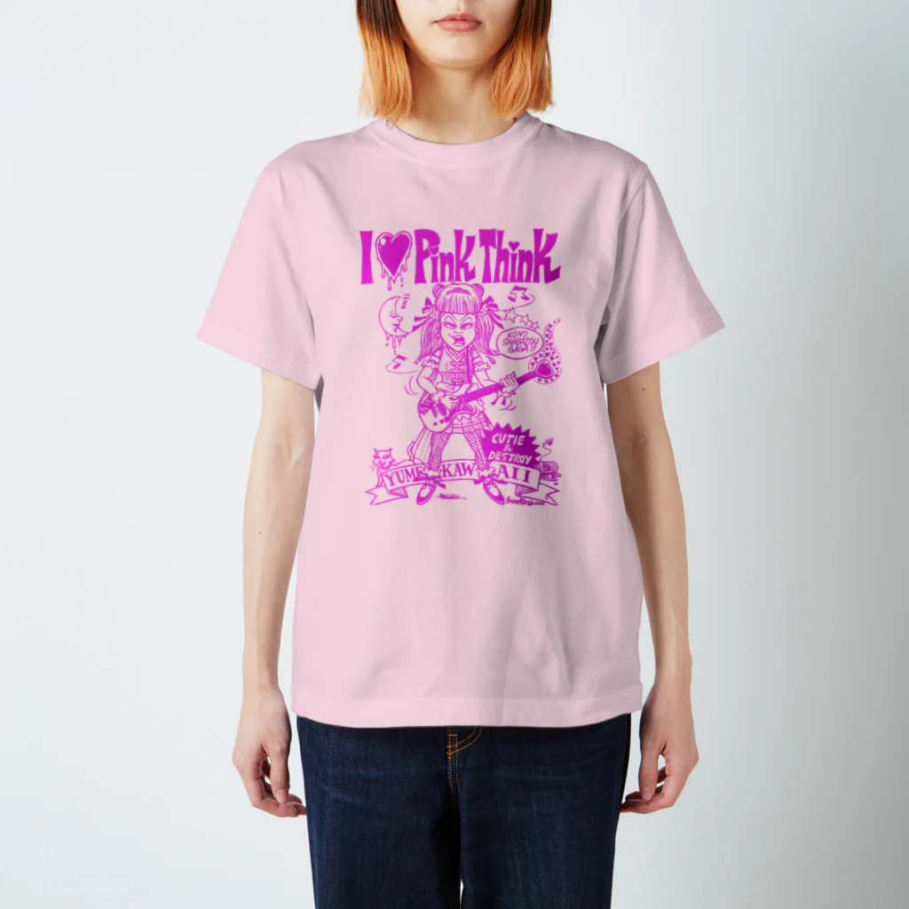 PinkThinkのピンクのPinkThink スタンダードTシャツ