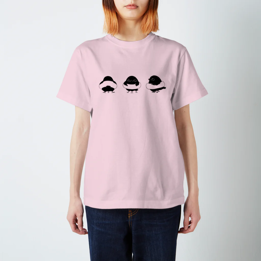 チドリアシ🌈の浮き輪ヤタちゃん（モノクロ） Regular Fit T-Shirt